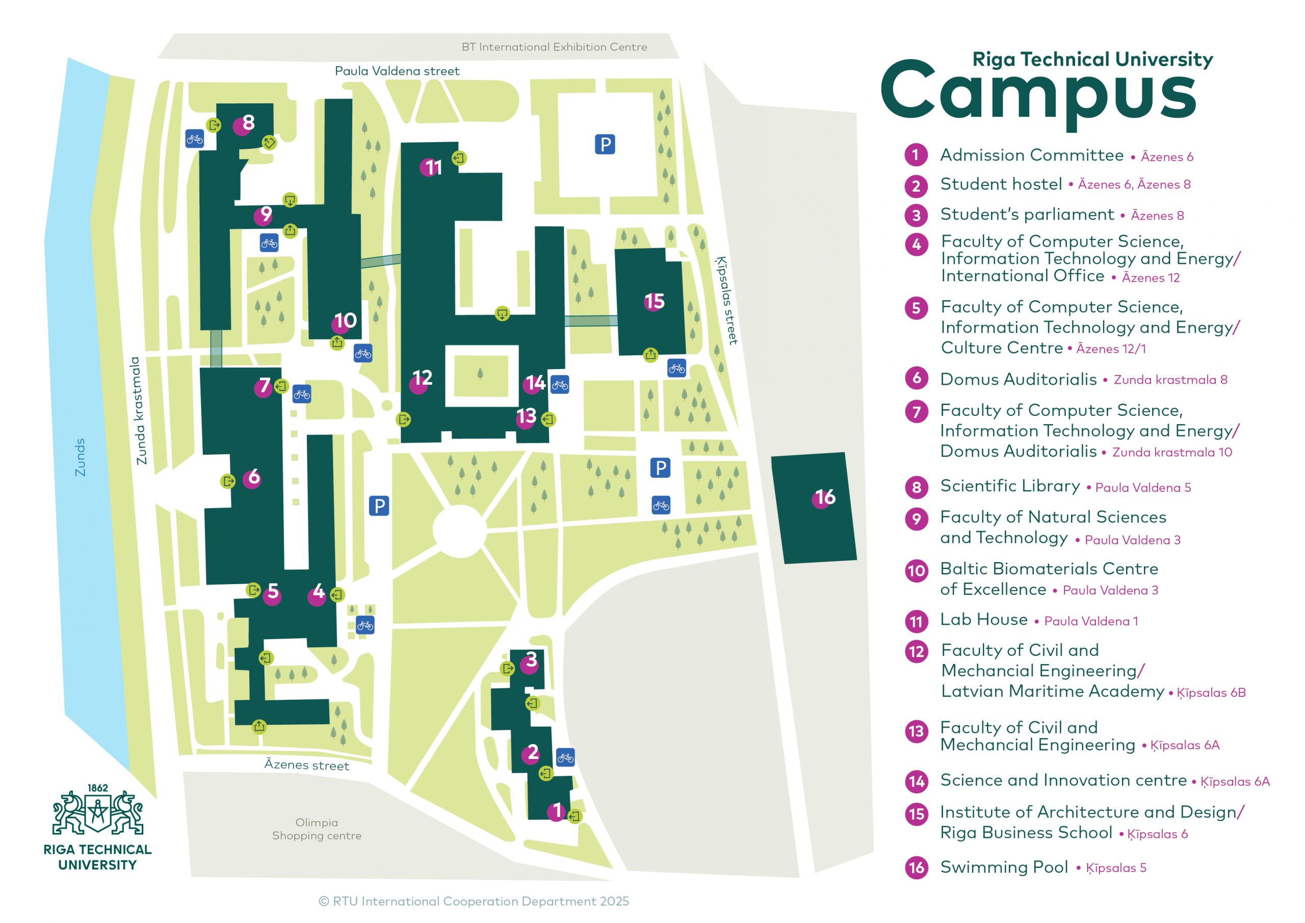 Riga Technical University Campus map